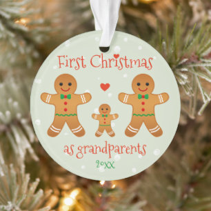 First Christmas as Grandparents - Gingerbread Men Ornament