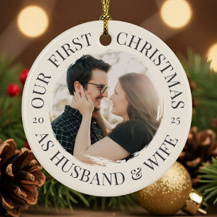 First Christmas as Husband & Wife Ceramic Tree Decoration