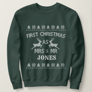 First Christmas as Mr and Mrs, Christmas Sweaters