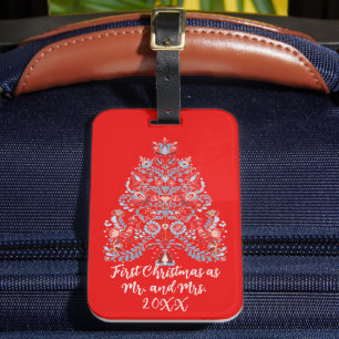 First Christmas as Mr. and Mrs. Luggage Tag