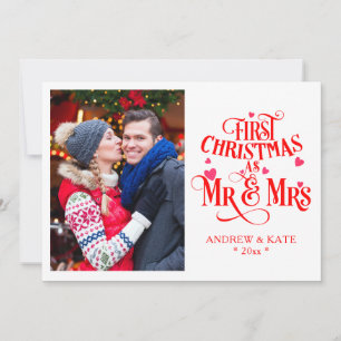 First Christmas As Mr And Mrs Personalised Photo