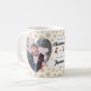 First Christmas as Mr. and Mrs. Snowflake Photo Coffee Mug