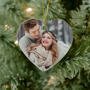 First Christmas as Mr and Mrs Wedding Photo Ceramic Tree Decoration