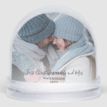 First Christmas as Mr and Mrs Winter Photos Custom Snowglobe<br><div class="desc">Imagine a truly personal keepsake that captures your most cherished memories. This unique snow globe allows you to feature beloved photos of yourselves on both sides, ensuring your special moment is visible from every angle. Even better, you can easily add the photos by using the personalise button, making it perfectly...</div>