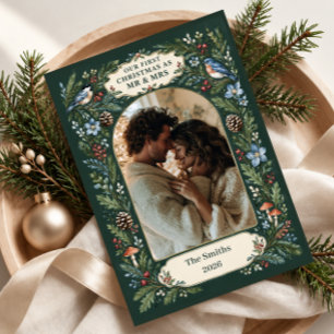 First Christmas as Mr & Mrs Photo Holiday Card