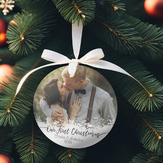 First Christmas as Mr. & Mrs. Photo Ornament