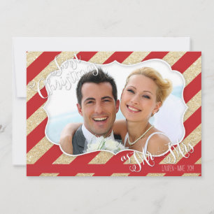 First Christmas as Mr & Mrs Red and Gold Card