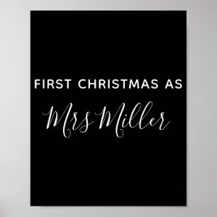First Christmas As Mrs D Name  Poster