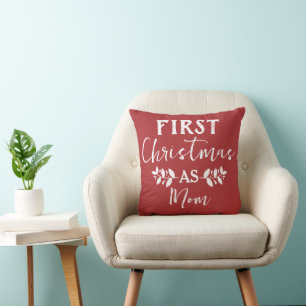 First Christmas as Mum Christmas family Cushion