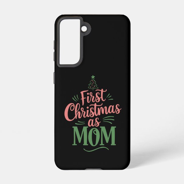 First Christmas As Mum Matching Christmas  Samsung Galaxy S21 Case (Back)