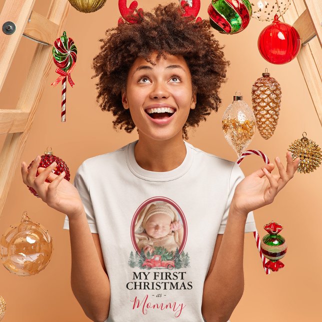 First Christmas as Mummy Red Truck T-Shirt (Creator Uploaded)