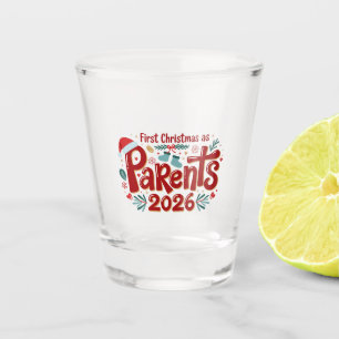 First Christmas as Parents Family Holiday Xmas Shot Glass