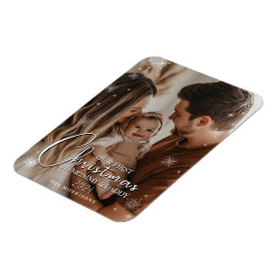 First Christmas as Parents Flexible Photo Magnet