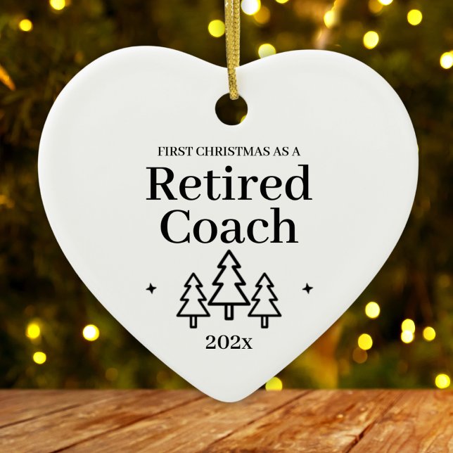 First Christmas As Retired Coach Retirement Ceramic Tree Decoration (First Christmas As Retired Coach Retirement Ceramic Ornament
)