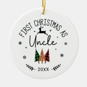 First Christmas As Uncle Photo Ceramic Tree Decoration