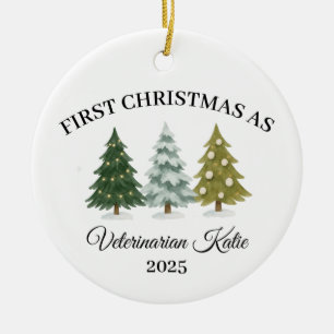First christmas as Veterinarian, Vet Clinic Ceramic Tree Decoration