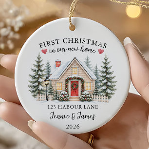 First Christmas At Our New Home Ceramic Ornament