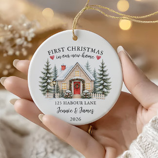 First Christmas At Our New Home Ceramic Ornament