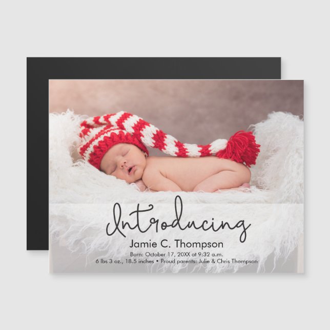 First Christmas Baby Birth announcement (Front/Back)