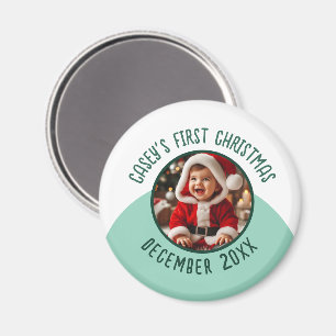 First Christmas Baby Custom Photo Add Name  Magnet