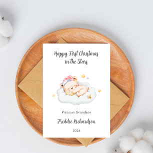 First Christmas Baby Loss Boy Remembrance Holiday Card