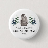 First Christmas Baby Penguin & Tree Personalised
