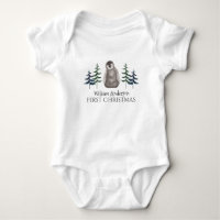 First Christmas Baby Penguin & Tree Personalised