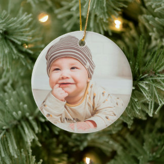 First Christmas Baby Photo  Ceramic Tree Decoration