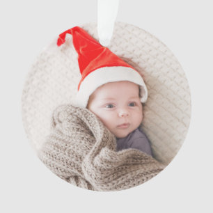 First Christmas Baby Photo Name Birth Stats Ornament