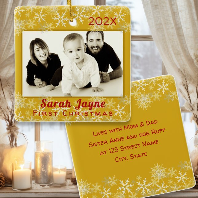 First Christmas Baby Unisex Double Sided Ornament (Creator Uploaded)