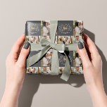 First Christmas black reindeer elegant multi photo Wrapping Paper<br><div class="desc">First Christmas natural charcoal black reindeer delicate elegant modern holiday favour multi photo gift wrap design. Part of a stunning collection.</div>