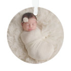 First Christmas Blush Pink Baby Girl Photo