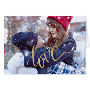 First Christmas Couple Photo Christmas Card