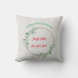 First Christmas Cushion. Customisable. Cushion
