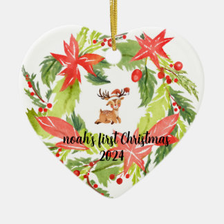 First Christmas custom baby name ornaments
