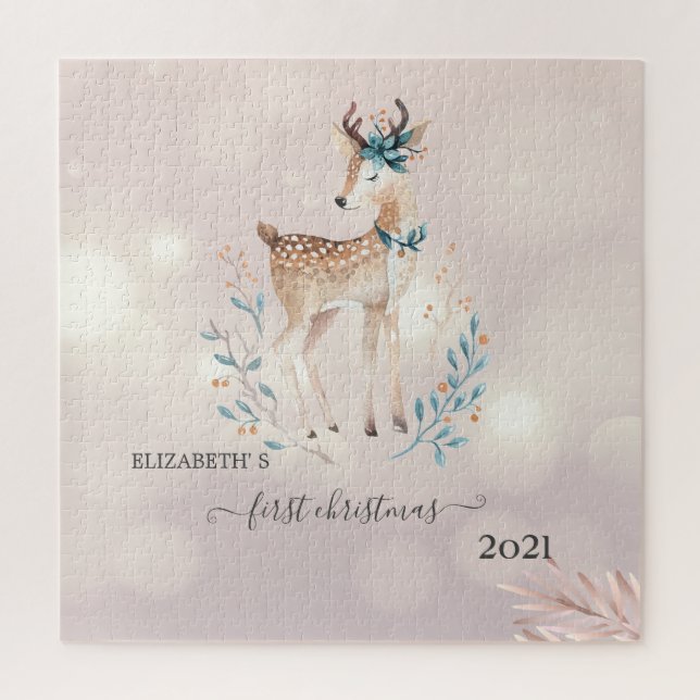 First Christmas,Cute Deer Holiday  Jigsaw Puzzle (Vertical)
