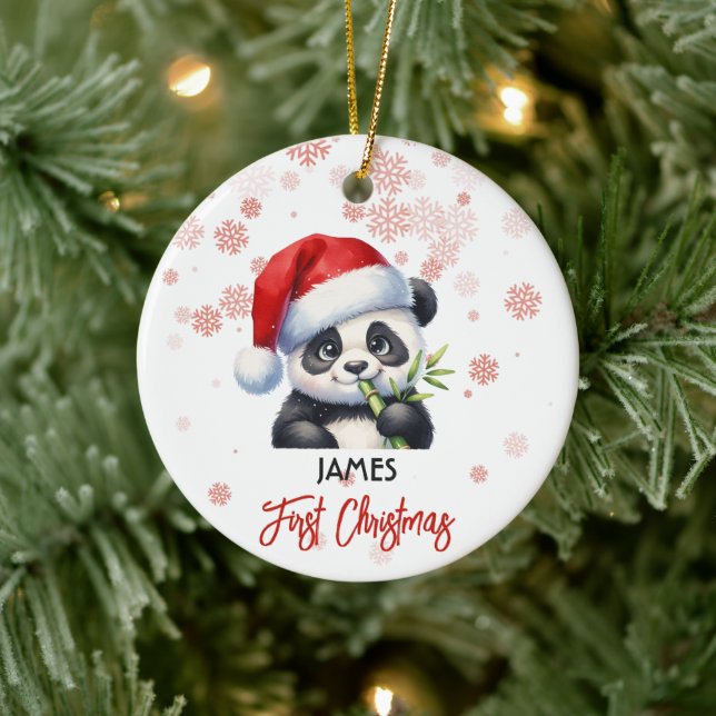 First Christmas cute Panda baby Ornament (Tree)