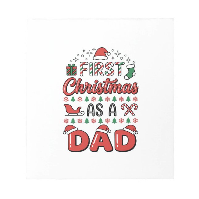 First Christmas Dad Holiday Notepad (Front)