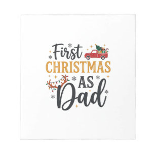 First Christmas Dad Holiday Truck Notepad