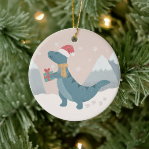First Christmas Dinosaur Ceramic Tree Decoration