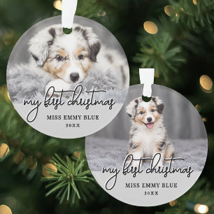 First Christmas Dog Pet Photo Ornament