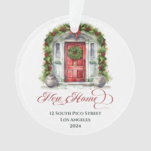 First Christmas Elegant Monogrammed New Home  Ornament