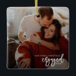 First Christmas Engaged Ceramic Ornament<br><div class="desc">These family holiday ornaments are perfect for a personalized holiday present.</div>