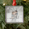First Christmas Engaged Custom Photo Grey Script