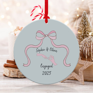 First Christmas Engaged, Engagement Gift Ceramic Tree Decoration