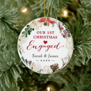engagement christmas tree decorations