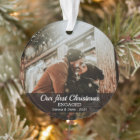 First Christmas Engaged Modern Minimal Photo