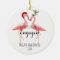 First Christmas Engaged or married funny flamingos