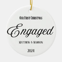 First Christmas Engaged Ornament