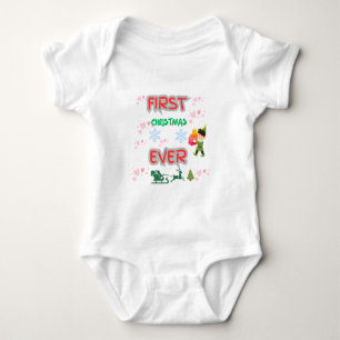 FIRST CHRISTMAS EVER BABY BODYSUIT